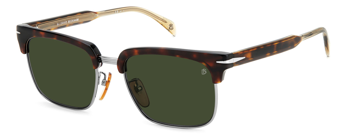 David Beckham DB 1119/G/S Havana Ruthenium/ Green Lens