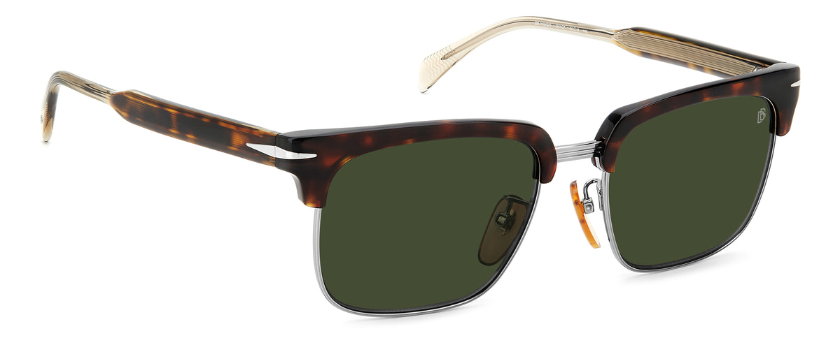 David Beckham DB 1119/G/S Havana Ruthenium/ Green Lens