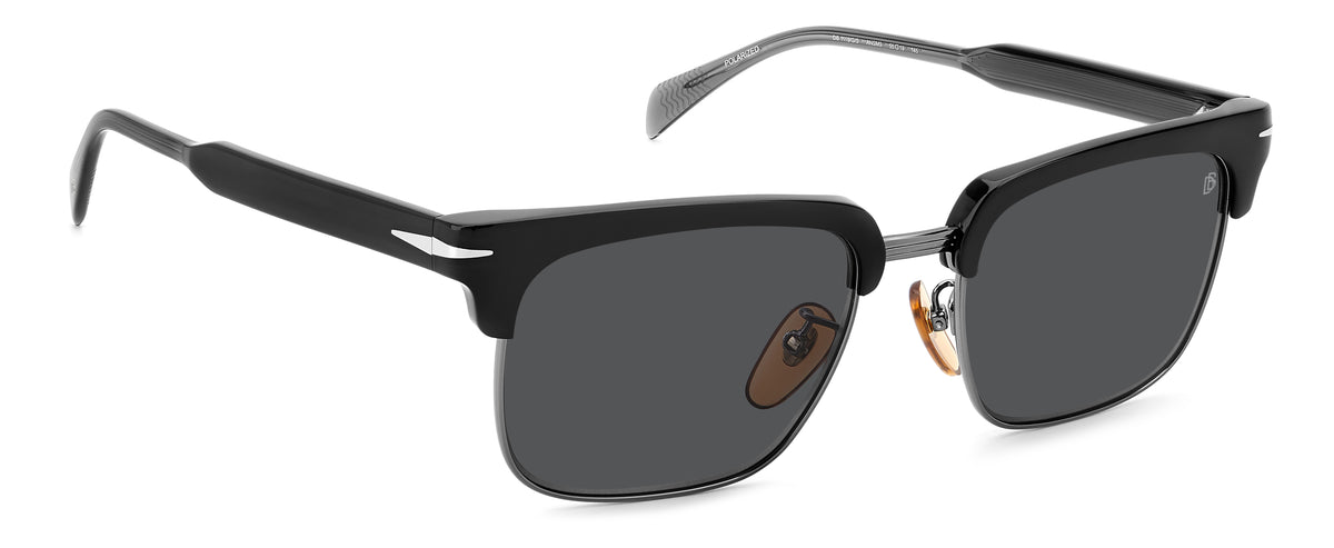 David Beckham DB 1119/G/S Black Dark Ruthenium/ Grey Lens Polarised