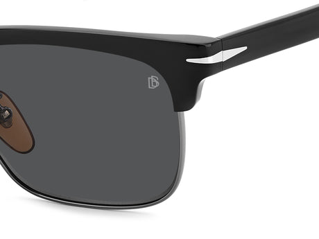 David Beckham DB 1119/G/S Black Dark Ruthenium/ Grey Lens Polarised