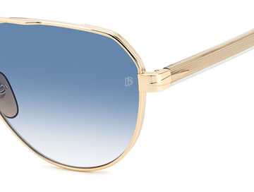 David Beckham DB 1121/G/S Gold Crystal/ Blue Lens