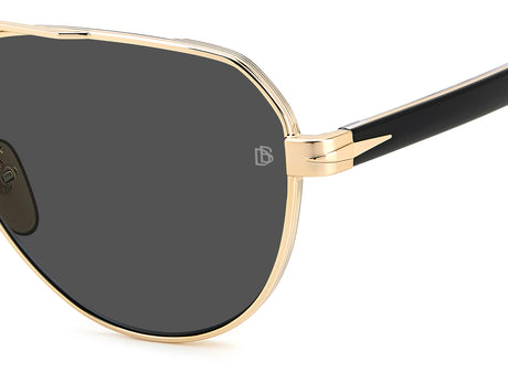 David Beckham DB 1121/G/S Gold Black_/ Grey Lens