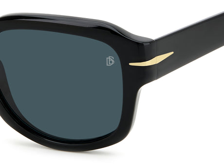 David Beckham DB 7098/S Black/ Blue Shaded Lens
