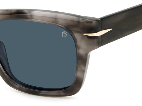 David Beckham DB 7099/S Grey Horn/ Blue Lens