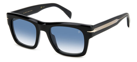 David Beckham Sunglasses DB 7099/S Black/ Blue Shaded Lens