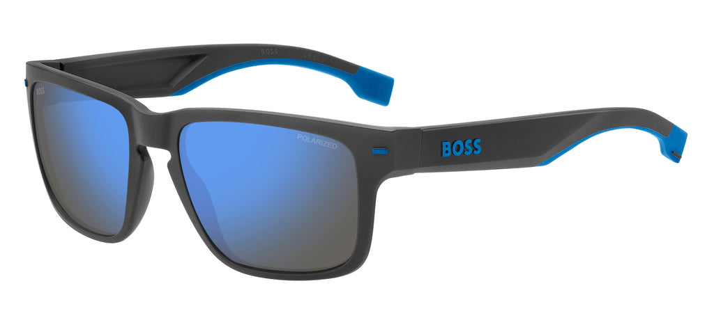 Hugo Boss BOSS 1497/S Matte Grey Blue/ Blue Mirror Polarized Highcontrast Oleop