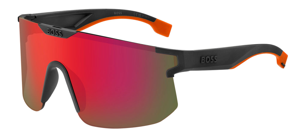 BOSS 1500/S Matte Grey Orange/ Red Multlayer Highcontrast