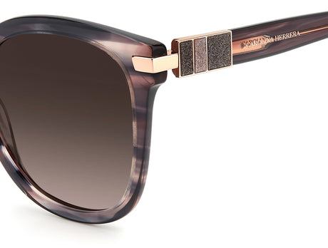 Carolina Herrera HER 0134/S Pink Horn/ Brown Shaded Lens