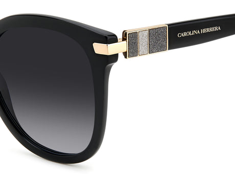 Carolina Herrera HER 0134/S Black/ Dark Grey Shaded Lens