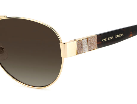 Carolina Herrera HER 0135/S Rose Gold/ Brown Shaded Lens