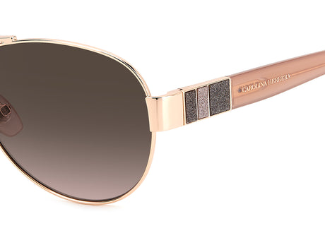 Carolina Herrera HER 0135/S Gold Copper/ Brown Shaded Lens