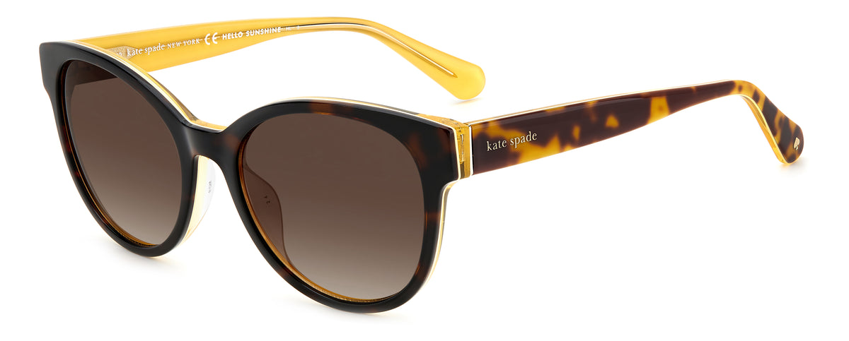 Kate Spade Nathalie/G/S 206116 Havana Yellow/ Brown Shaded
