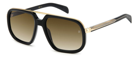 David Beckham Sunglasses DB 7101/S Black Gold/ Brown Lens