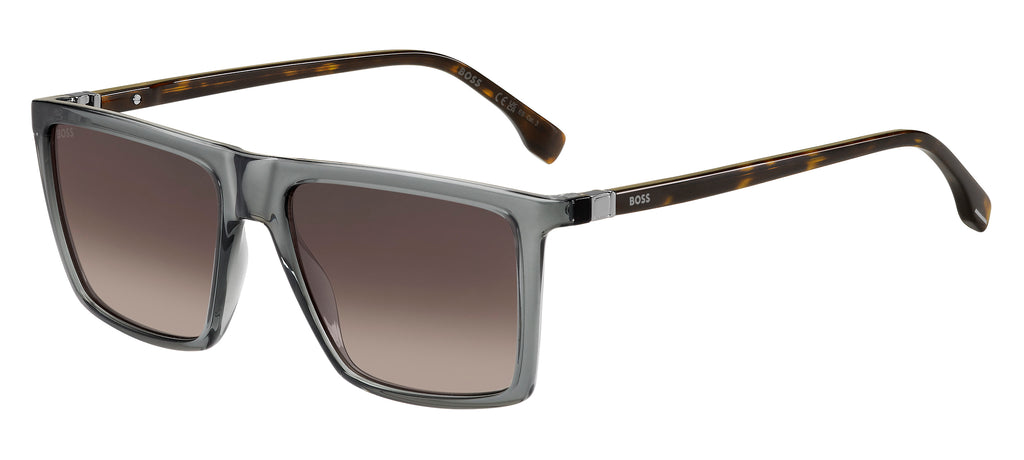BOSS 1490/S Grey Havana Dark Ruthenium/ Brown Shaded