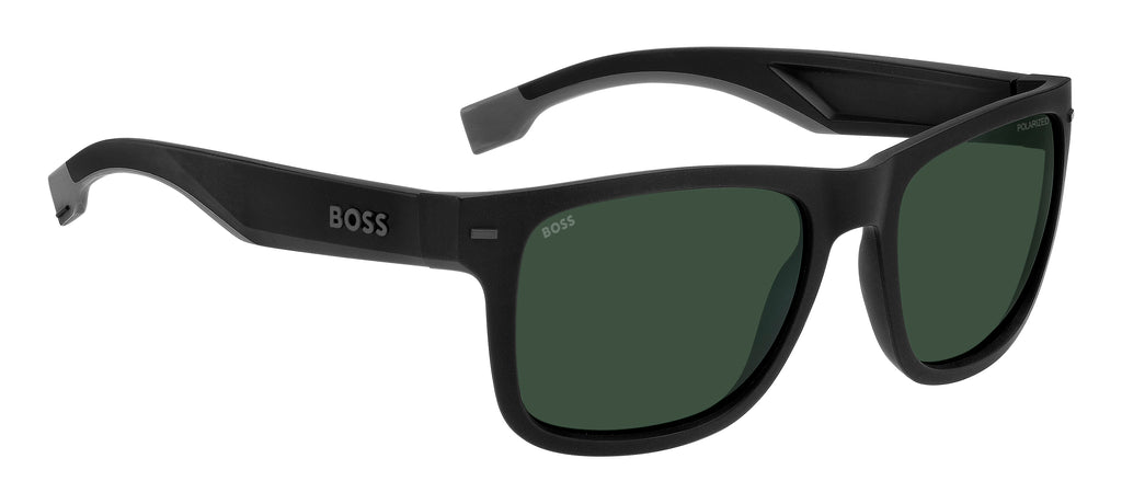 Hugo Boss BOSS 1496/S Matte Black Grey/ Green Polarized High Contrast Oleophobic