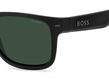 Hugo Boss BOSS 1496/S Matte Black Grey/ Green Polarized High Contrast Oleophobic