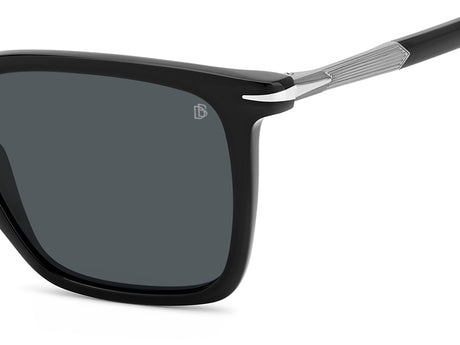 David Beckham DB 1130/S Black Dark Ruthenium/ Grey Lens