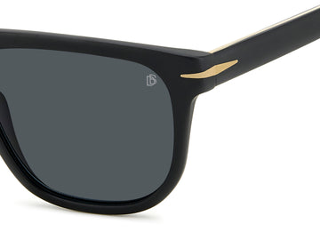 David Beckham DB 7111/S Matte Black Gold/ Grey Lens
