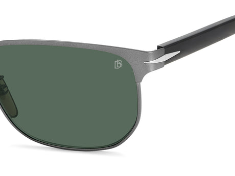 David Beckham DB 1131/S Matte Dark Ruthenium/ Green Lens