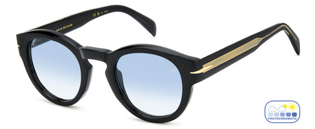 David Beckham Sunglasses DB 7110/S Black/ Blue Lens