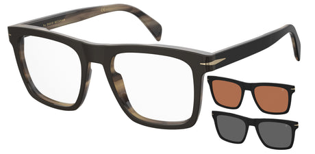 David Beckham DB 7000/CS/LE2 Black Striped Brown/ Orange Lens Polarised
