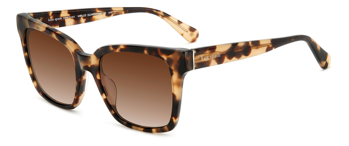 Kate Spade Harlow/G/S 206243 Light Havana/ Brown Shaded Polarized