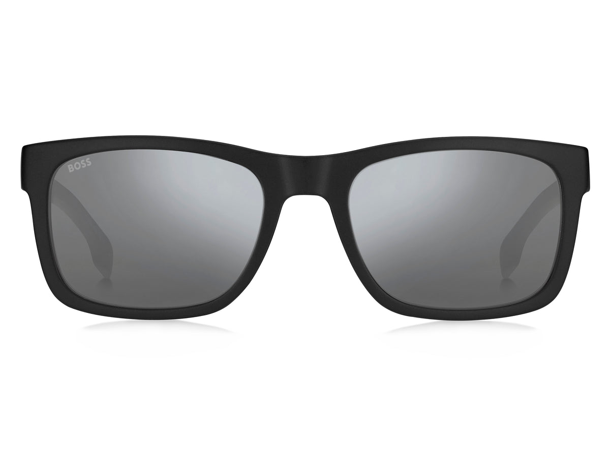 BOSS 1569/S Matte Black/ Silver Mirror