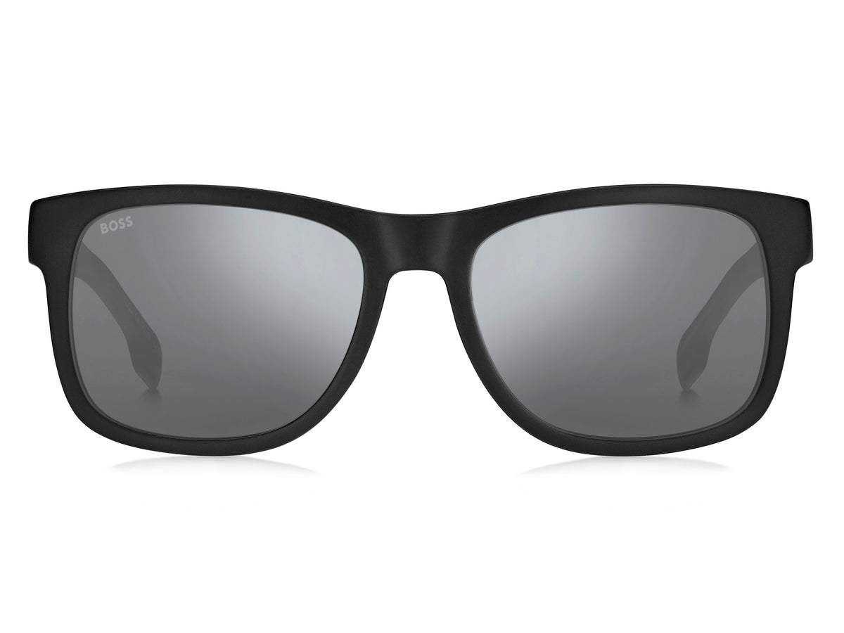 BOSS 1568/S Matte Black/ Silver Mirror