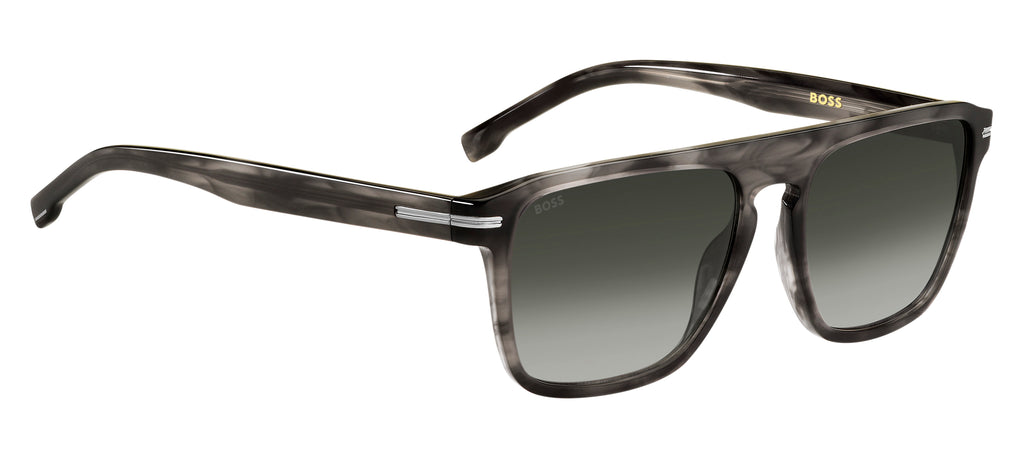 BOSS 1599/S Grey Horn/ Green Shaded