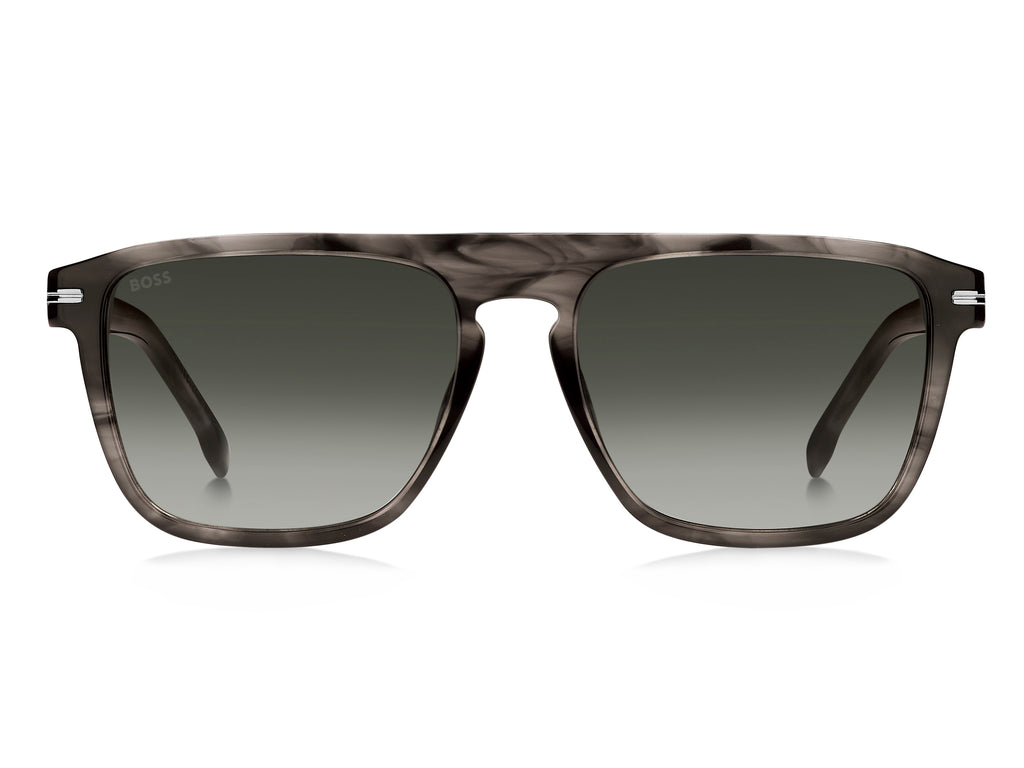 BOSS 1599/S Grey Horn/ Green Shaded