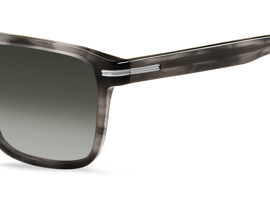 BOSS 1599/S Grey Horn/ Green Shaded