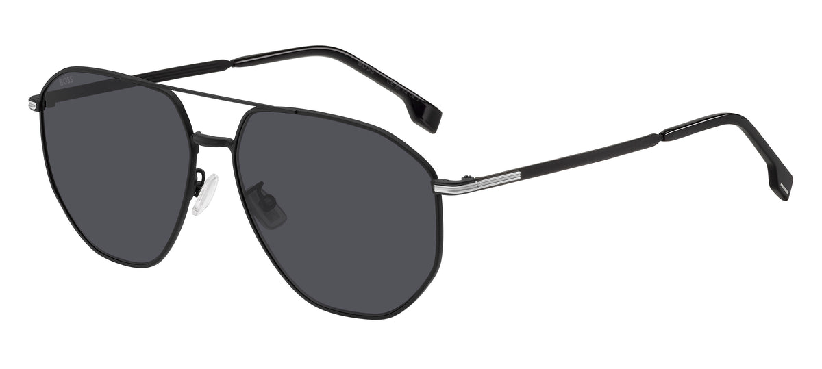 BOSS 1612/F/SK Matte Black Silver/ Grey