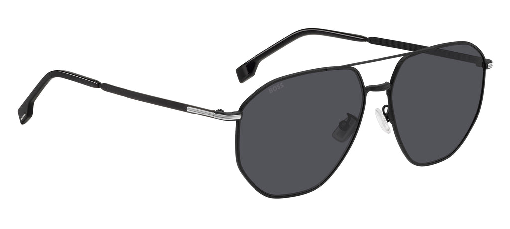 BOSS 1612/F/SK Matte Black Silver/ Grey