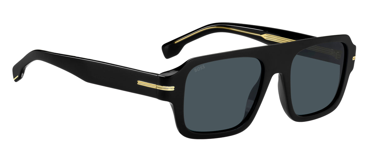 BOSS 1595/S Black/ Blue Avio Antireflex