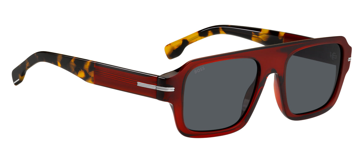 BOSS 1595/S Burgundy Havana/ Grey Antireflex