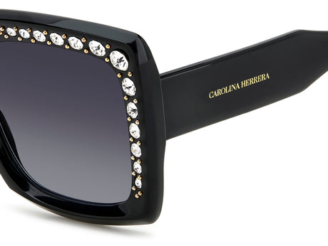 Carolina Herrera HER 0178/S Black/ Dark Grey Shaded Lens