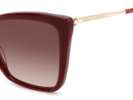 Carolina Herrera HER 0180/S Burgundy Gold/ Brown Shaded Lens