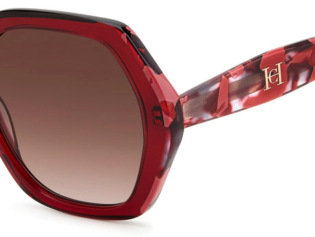 Carolina Herrera HER 0181/S Burgundy Red Havana/ Brown Shaded Lens
