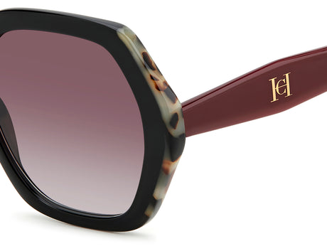Carolina Herrera HER 0181/S Black Burgundy/ Pink Doubleshade Lens