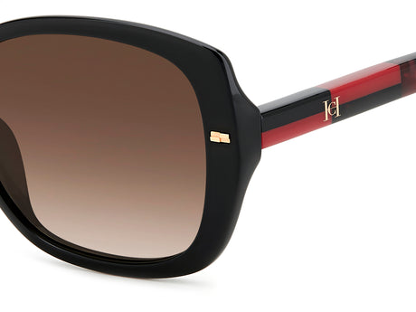 Carolina Herrera HER 0176/G/S Black Red/ Brown Shaded Lens