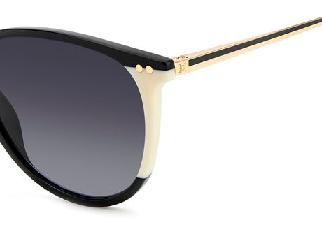 Carolina Herrera HER 0184/S Black White/ Dark Grey Shaded Lens