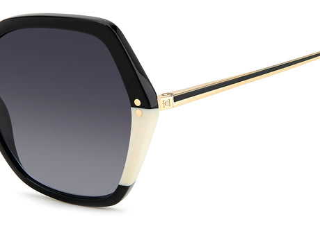 Carolina Herrera HER 0185/S Black White/ Dark Grey Shaded Lens
