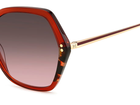 Carolina Herrera HER 0185/S Burgundy Havana/ Brown Pink Shaded Lens