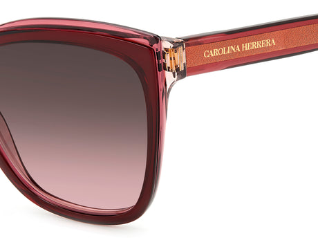 Carolina Herrera HER 0188/S Burgundy Red/ Brown Pink Shaded Lens