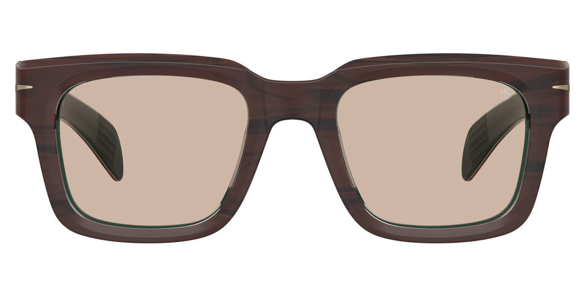 David Beckham DB 7100/S/LE Brown Striped Green/ Beige Lens