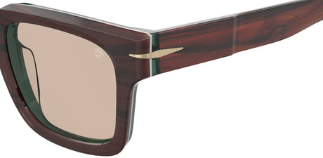 David Beckham DB 7100/S/LE Brown Striped Green/ Beige Lens