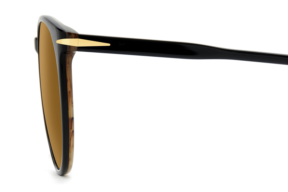 David Beckham DB 1139/S Black Striped Brown/ Brown Lens