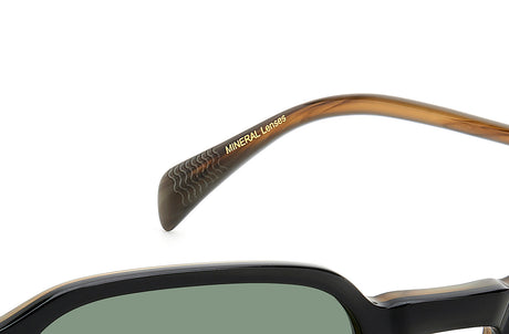 David Beckham DB 1140/S Black Striped Brown/ Green Lens
