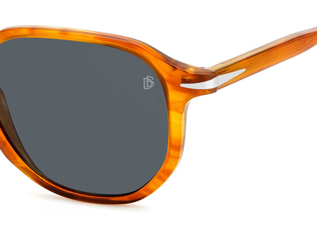 David Beckham DB 1140/S Striped Brown/ Grey Lens