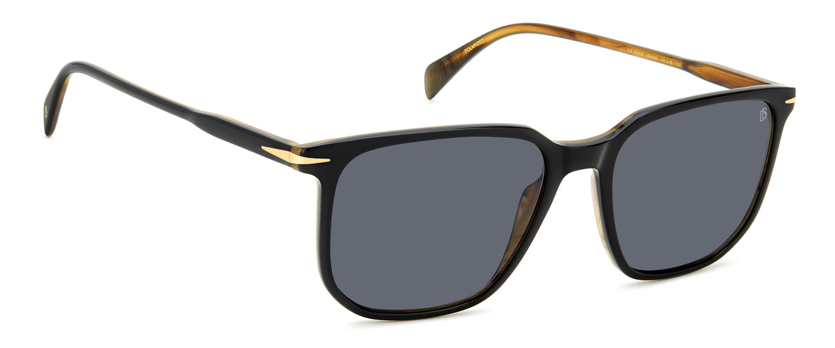David Beckham DB 1141/S Black Striped Brown/ Grey Lens Polarised